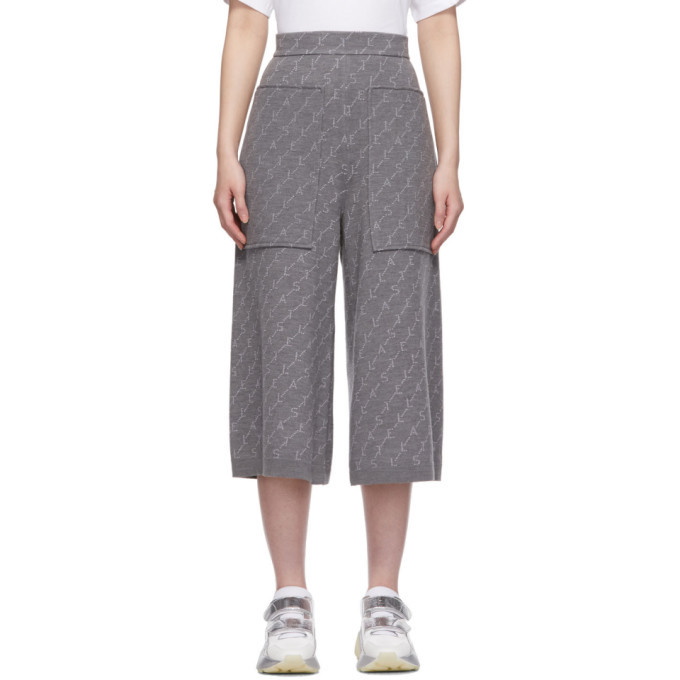 Photo: Stella McCartney Grey Cropped Monogramme Lounge Pants