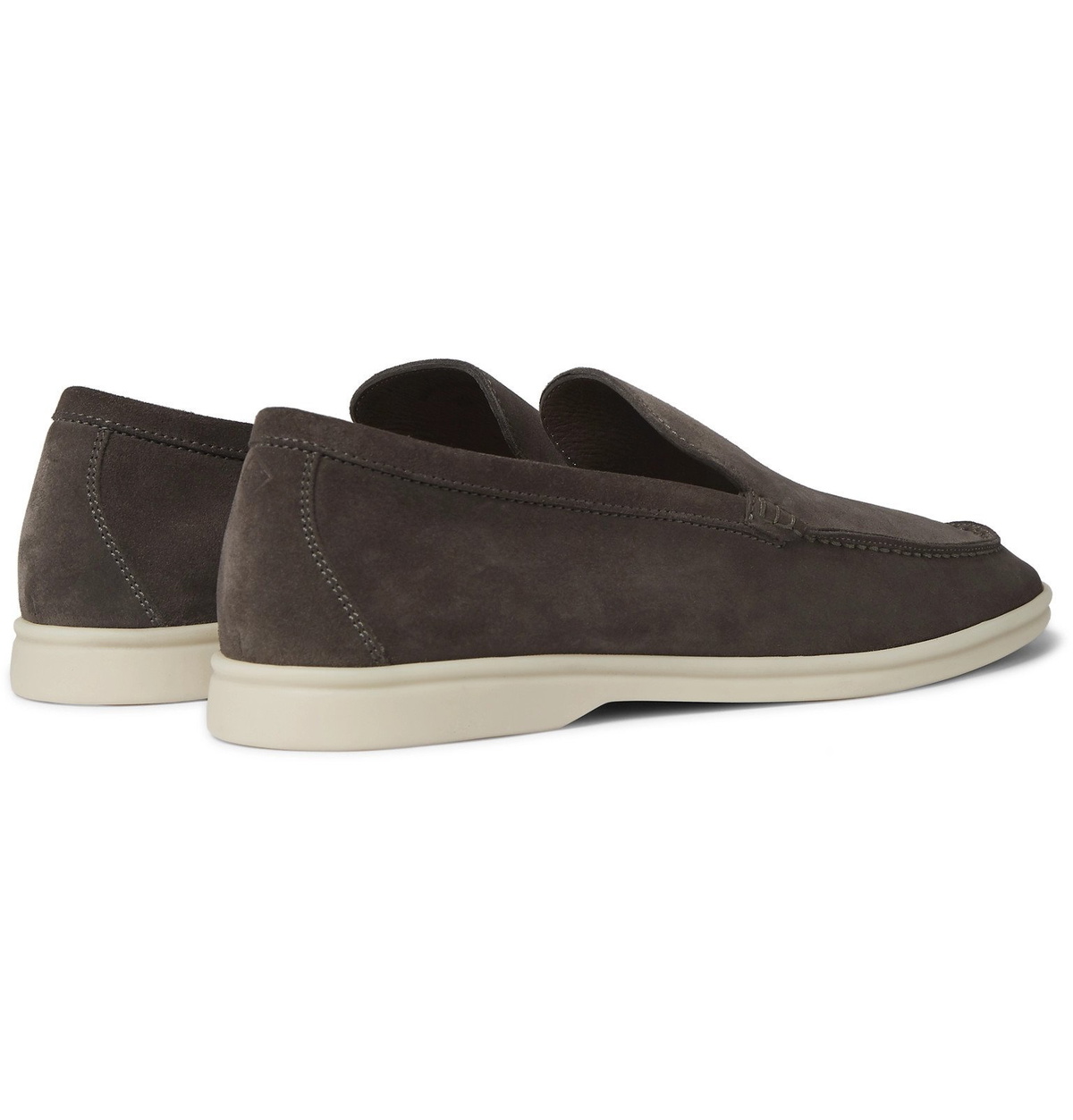 Loro Piana - Summer Walk Suede Loafers - Gray