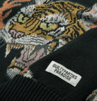 Wacko Maria - Tim Lehi Tiger Cotton-Jacquard Sweater - Black