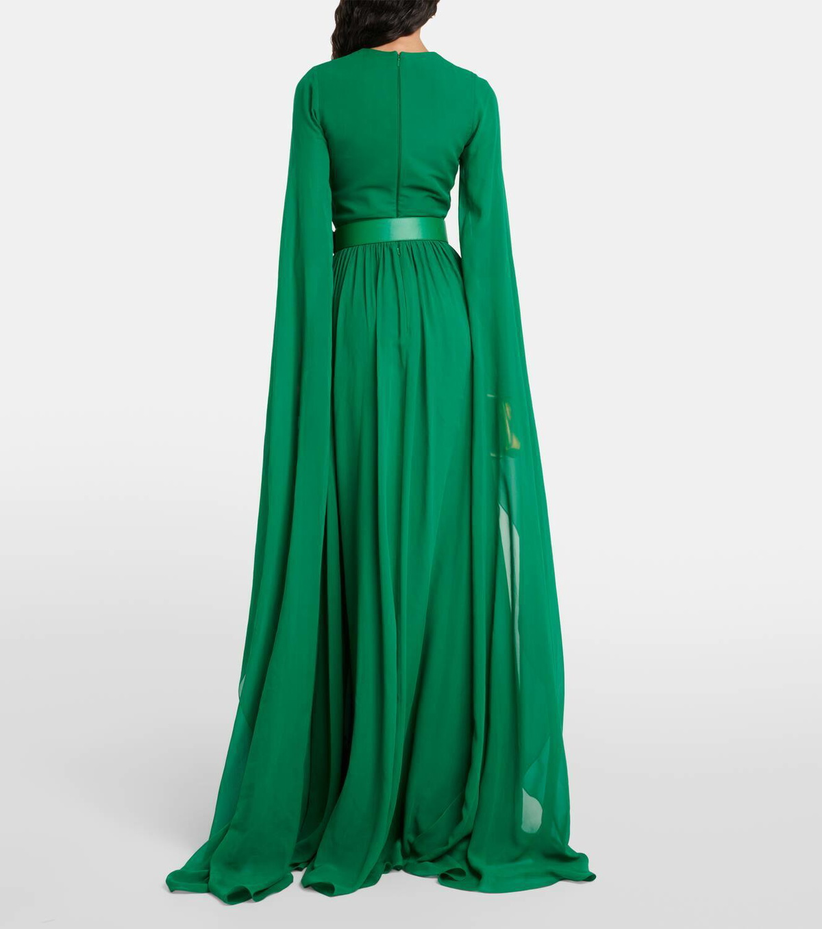 Elie Saab Pleated silk chiffon gown Elie Saab