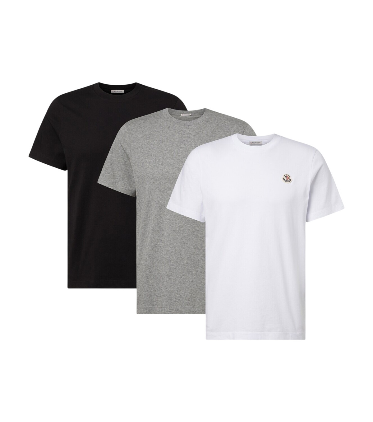 Moncler Men's Text Logo T-Shirt in White Moncler