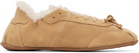 ABRA Beige Ballerina Shearling Sneakers