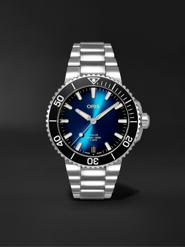 Photo: Oris - Aquis Date Calibre 400 Automatic 41.5mm Stainless Steel Watch, Ref. No. 01 400 7769 4135-07 8 22 09PEB