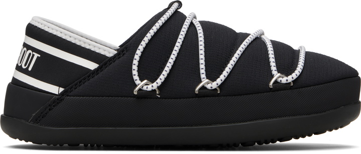 Photo: Moon Boot Black Icon Slipper Loafers