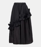 Noir Kei Ninomiya Ruffled wool midi skirt