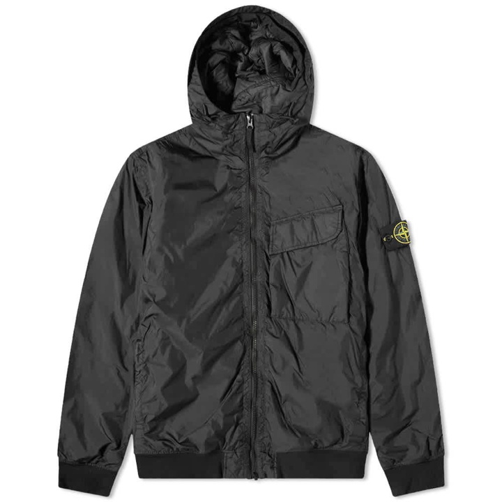 Photo: Stone Island Men's Pocket Detail Crinkle Reps Jacket in Charcoal
