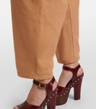 Chloé Cropped barrel-leg pants