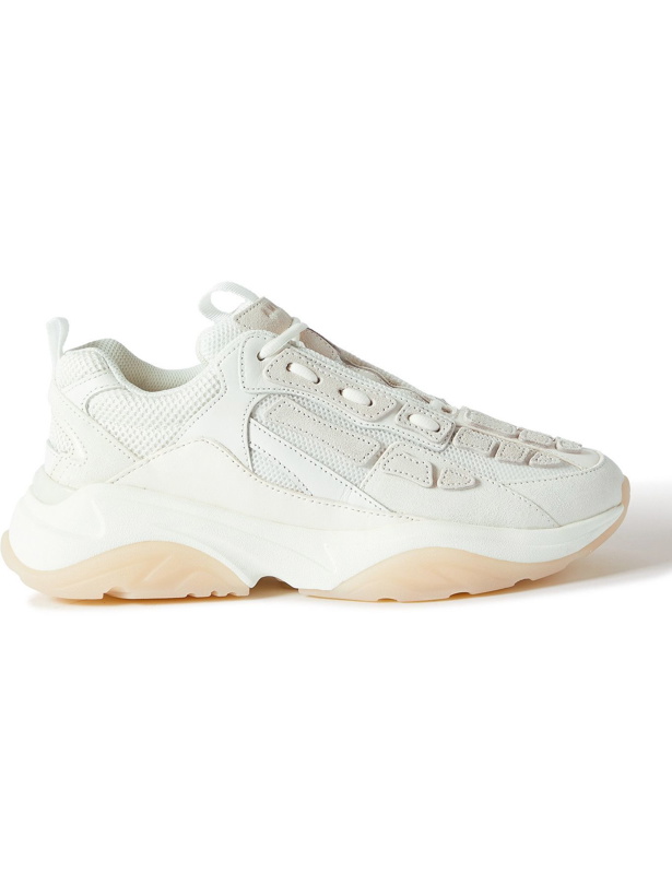 Photo: AMIRI - Bone Runner Leather and Suede-Trimmed Mesh Sneakers - White