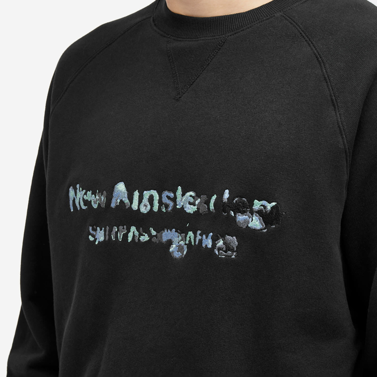 New Amsterdam Surf Association Men's New Amsterdam Aquarelle Crew Sweatshirt in Black