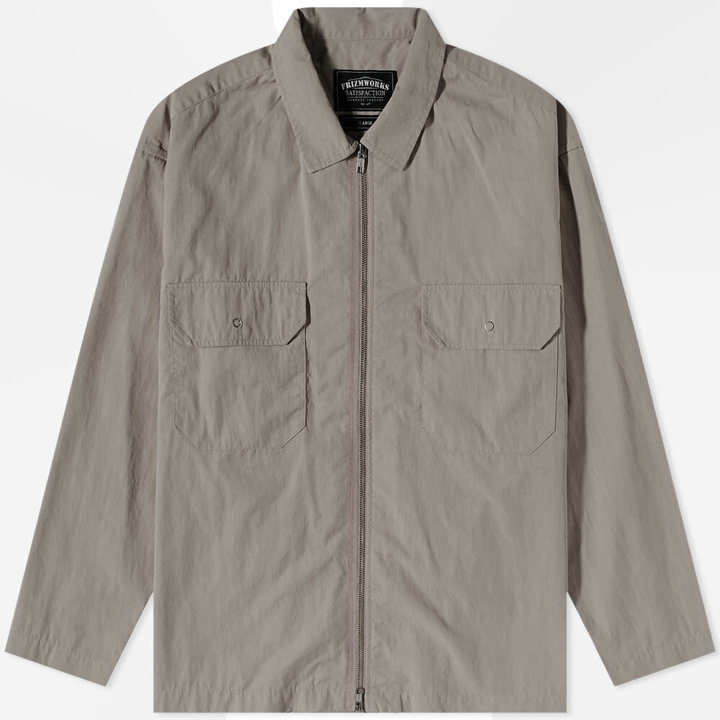 Photo: FrizmWORKS Men's Full Zip Shirt Jacket in Dark Gray