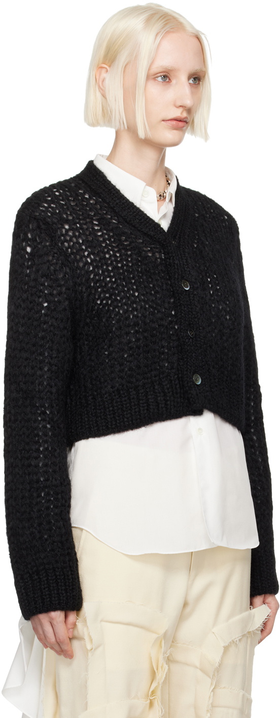 Comme des Garçons Homme Plus Black Mohair Cardigan