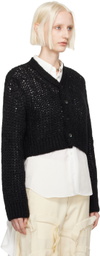 Comme des Garçons Homme Plus Black Mohair Cardigan