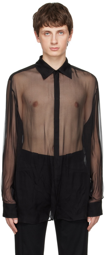 Photo: Valentino Black Sheer Shirt