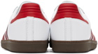 adidas Originals White & Red Samba OG Sneakers