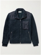 Alex Mill - Twill-Trimmed Recycled Sherpa Jacket - Blue