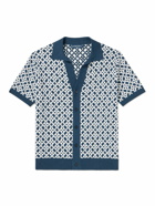Frescobol Carioca - Romero Jacquard-Knit Cotton Shirt - Blue