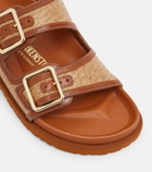 Birkenstock 1774 Arizona leather-trimmed woven sandals