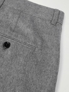 CELINE - Keith Tapered Pleated Cashmere-Flannel Trousers - Gray