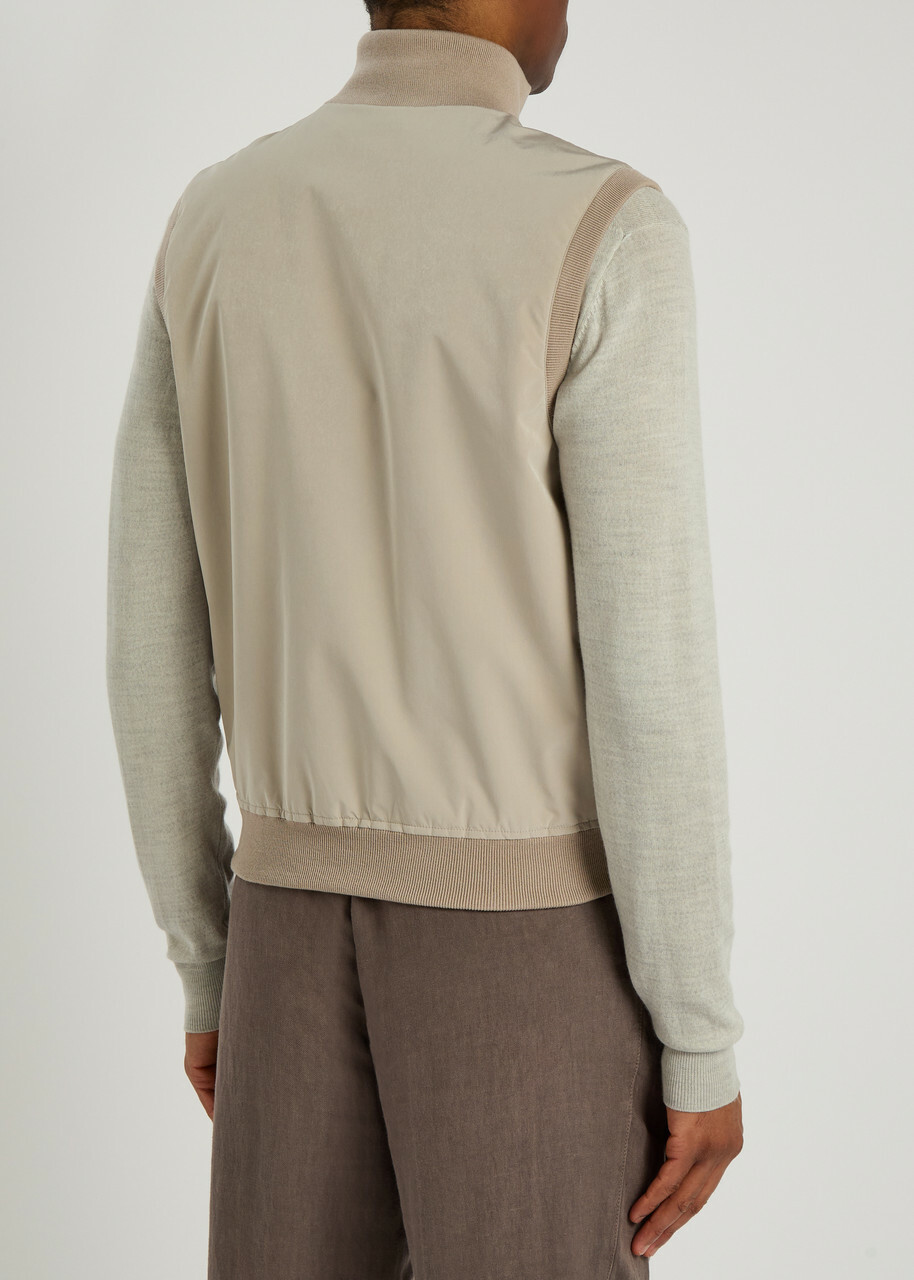 Brunello Cucinelli Water Resistant Sleeveless Nylon Gilet Brown