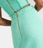 Balmain Fringed tweed miniskirt