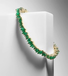 Suzanne Kalan 18kt gold tennis bracelet with emeralds