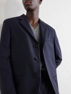 Jil Sander - Wool and Mohair-Blend Grain De Poudre Blazer - Blue
