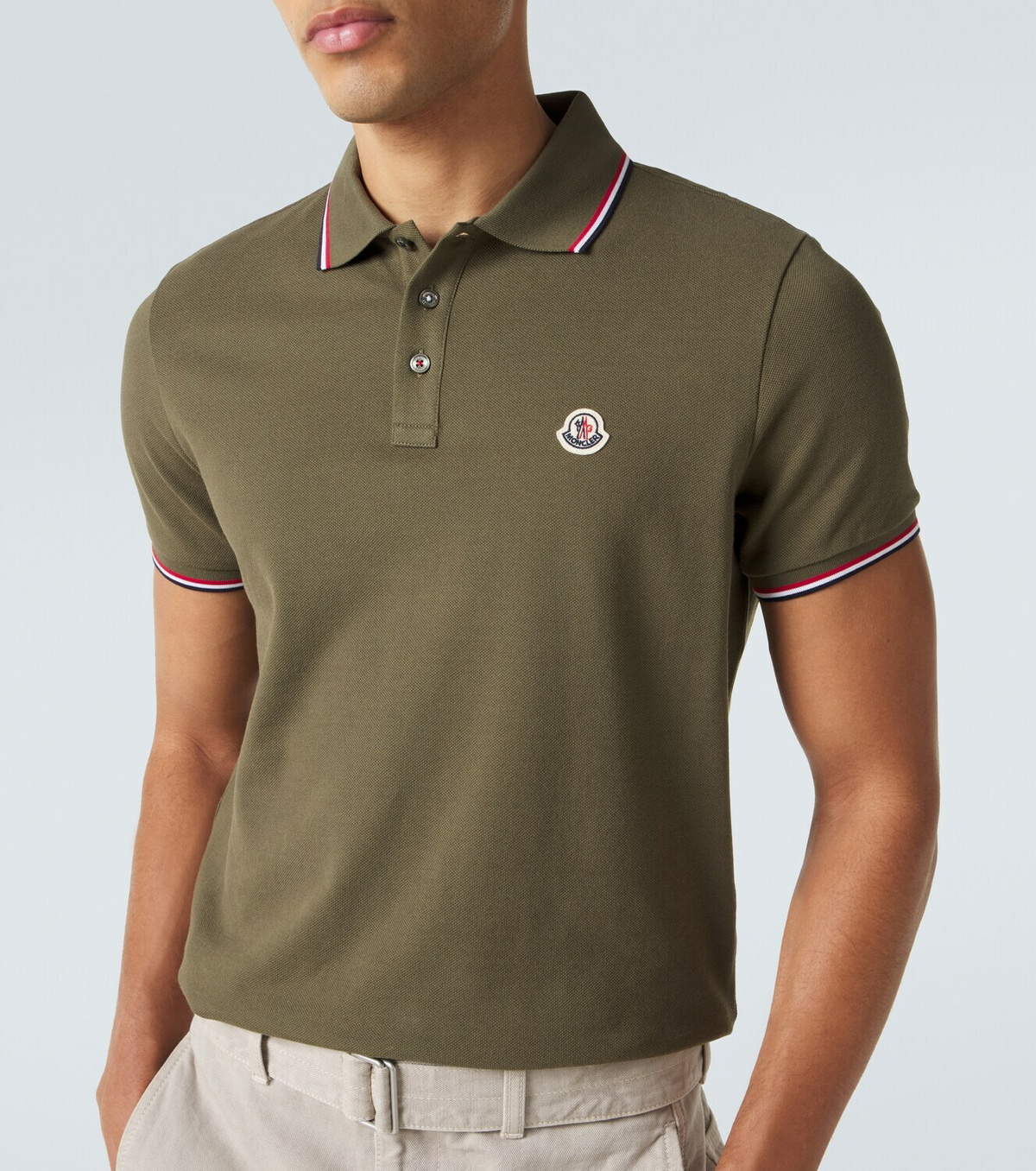 Moncler Logo cotton piqué polo shirt