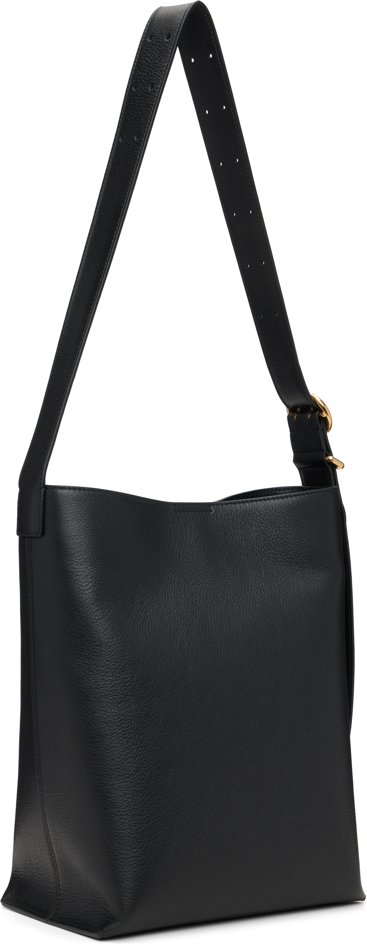 Jil Sander Black Cannolo Tote