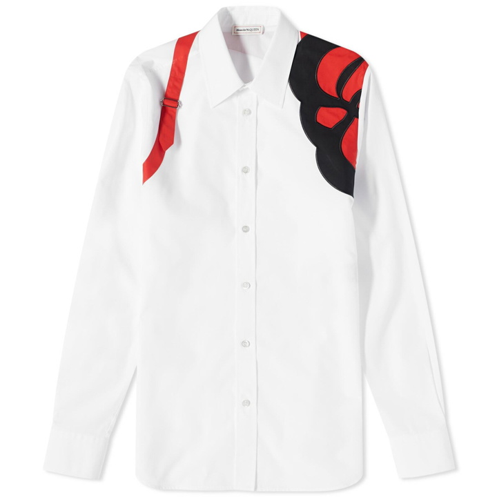 Photo: Alexander McQueen Men's Charm Harness Shirt in White/Red