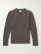 S.N.S. Herning - Naval Striped Virgin Wool Sweater - Brown