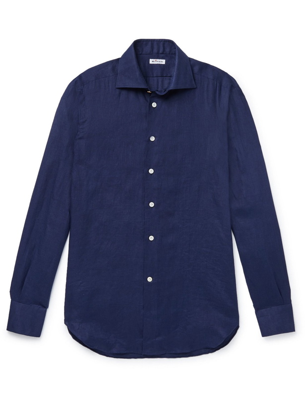 Photo: KITON - Linen Shirt - Blue