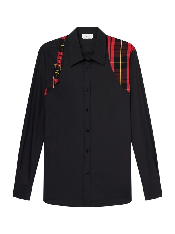 Photo: McQueen - Panelled Cotton Shirt - Black