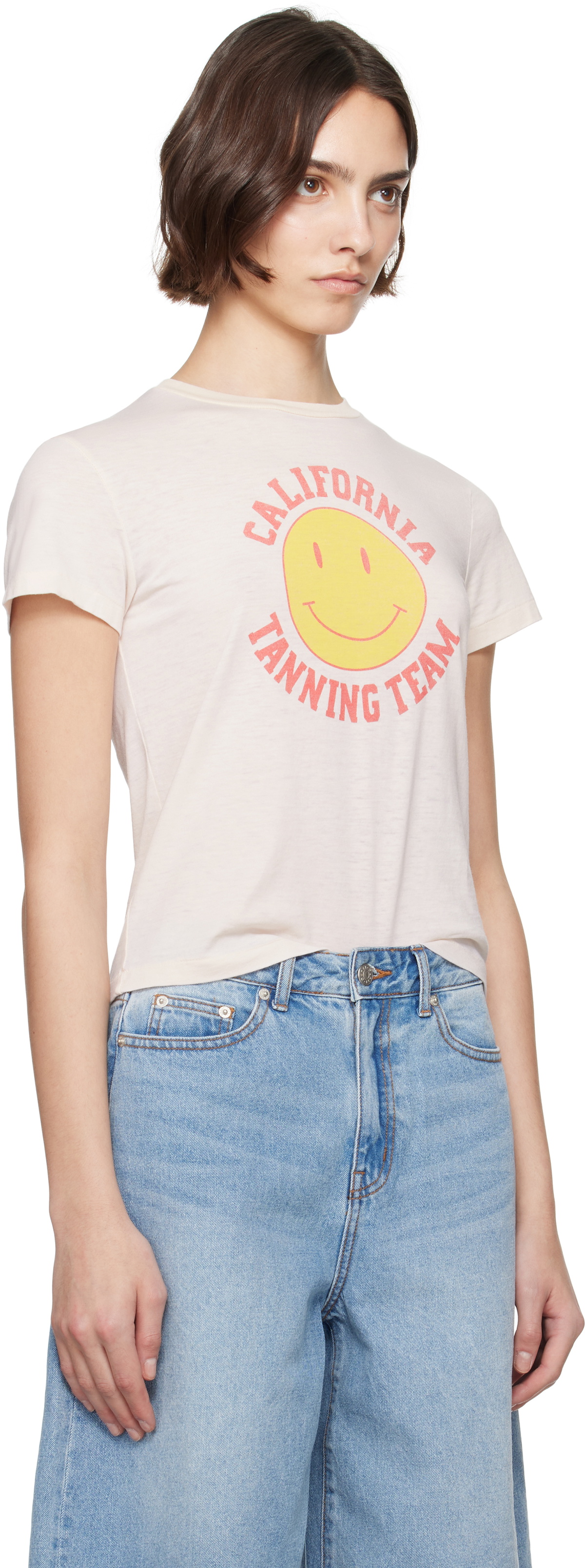 Re/Done Off-White Classic 'Tanning' T-shirt
