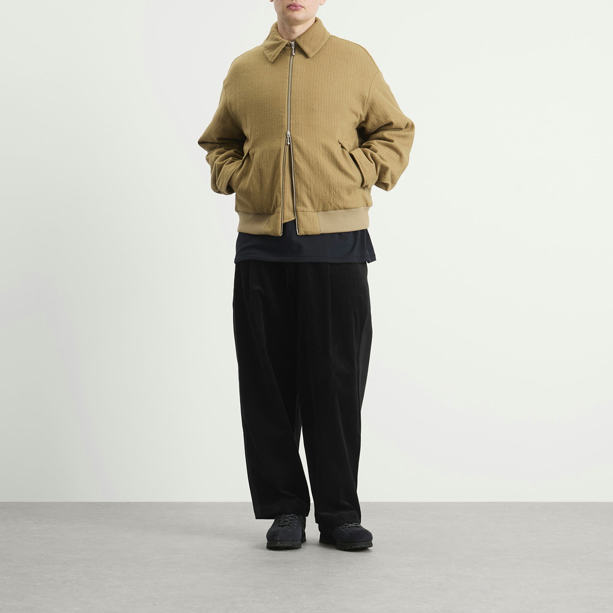 Merely Made Men's Wide Leg Cord Trousers in Black
