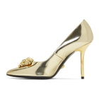 Versace Gold Palazzo Pumps
