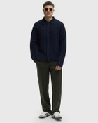 Les Deux Finnegan Knit Shirt Blue Mens Zippers & Cardigan