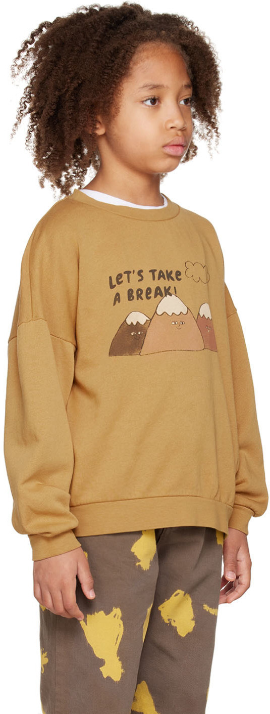 The Campamento Kids Tan Mountains Sweatshirt