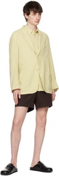 AURALEE Yellow Viyella Shirt