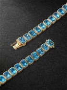 42 Suns - 14-Karat Gold Blue Topaz Tennis Necklace
