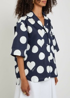 Jacquemus La Chemise Marin Polka dot Cotton-poplin Shirt Navy