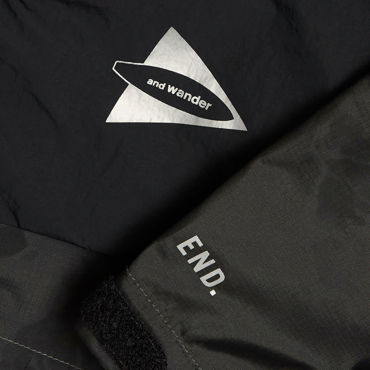 END. x and wander Nylon Print Jacket in Charcoal