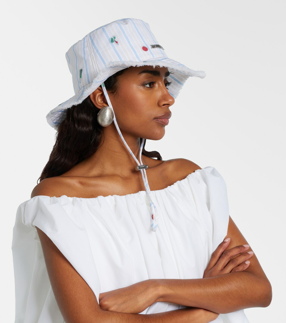 Jacquemus Le Bob Artichaut striped cotton canvas bucket hat