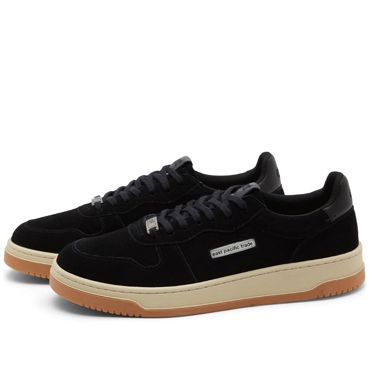 Photo: East Pacific Trade Men's Court Suede Sneakers in Black