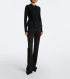 McQueen Lace-trimmed peplum cardigan