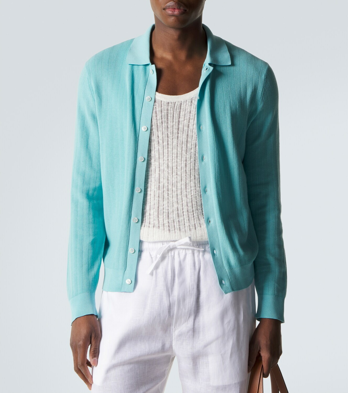 Fedeli Matheus ribbed-knit cotton cardigan