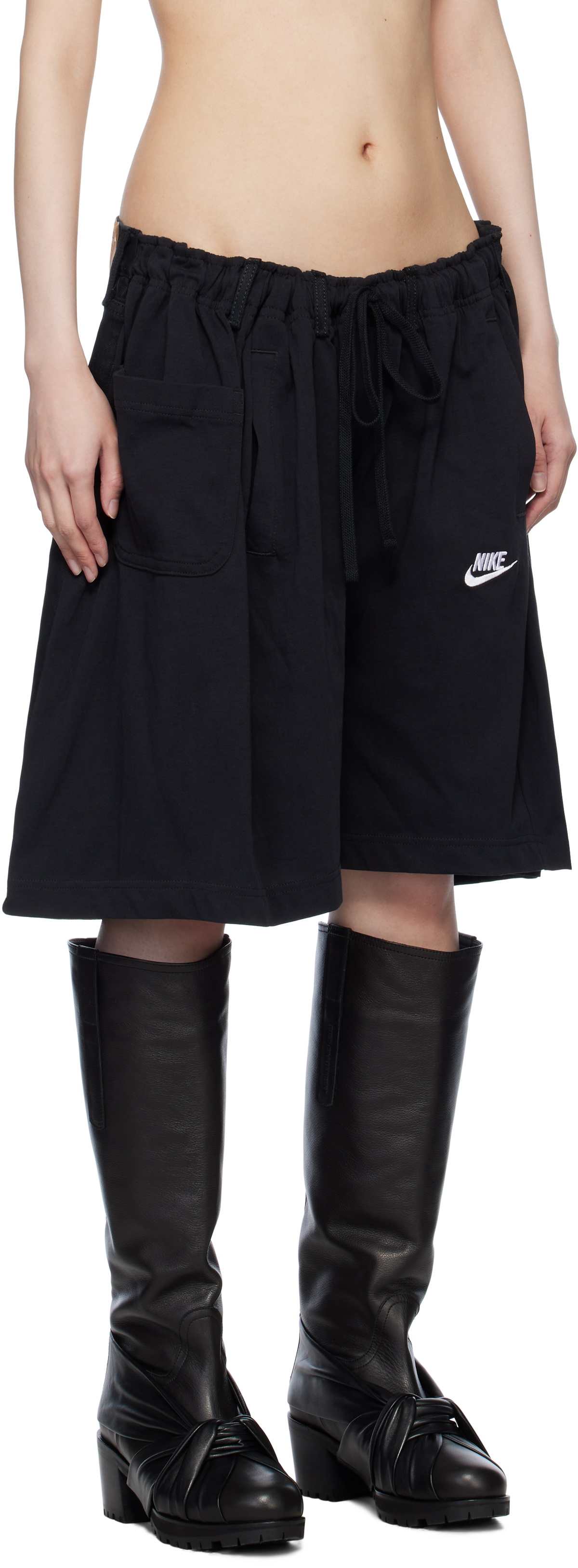 Bless Black Nº69 Overjogging Denim Shorts