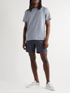 Theory - Curtis Straight-Leg Printed Cotton Shorts - Blue