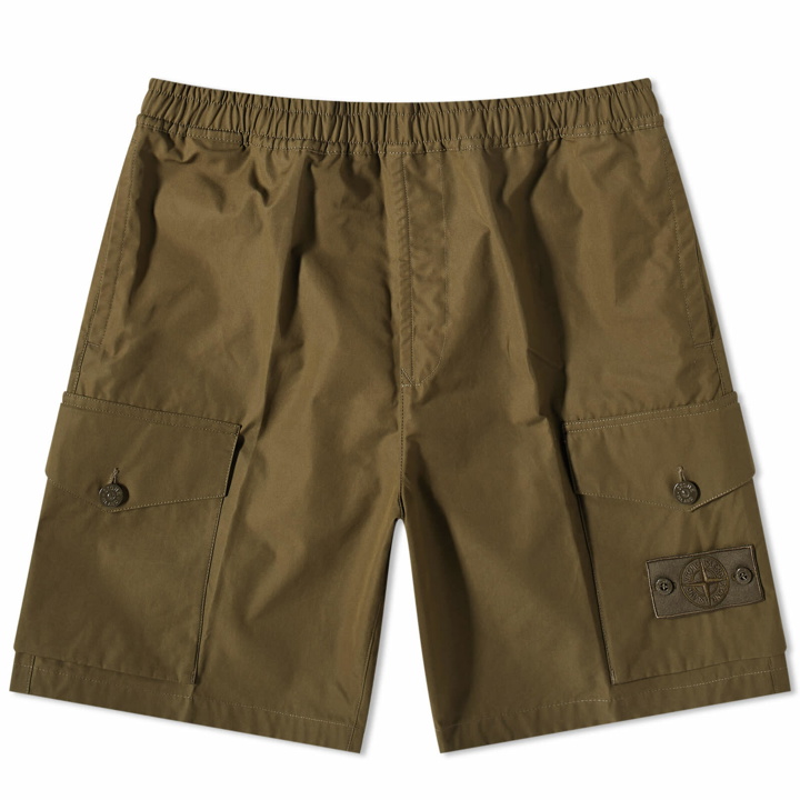 Photo: Stone Island Men's Ghost Cargo Shorts in Olive