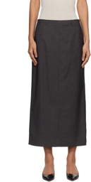 Dunst Gray H-Line Striped Maxi Skirt