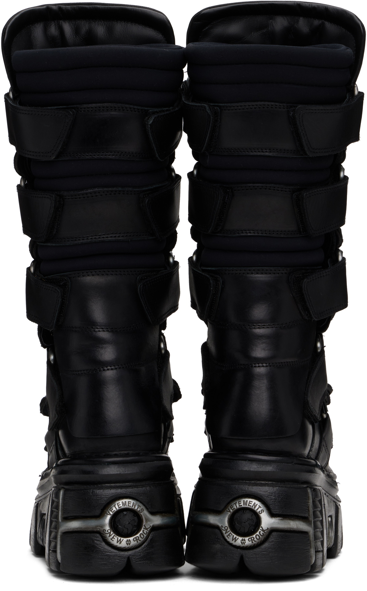 VETEMENTS Black New Rock Edition Tower Boots